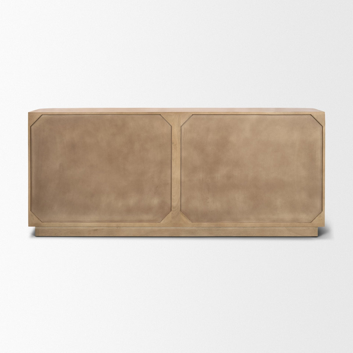 Serrin Solid Wood w/ Travertine 4 Door Closed Sideboard by Mercana at Eve Furniture