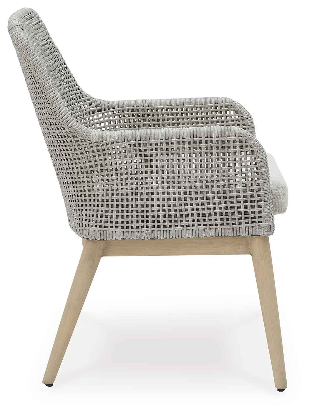 Seton Creek Gray Outdoor Dining Arm Chair by Ashley at Eve Furniture