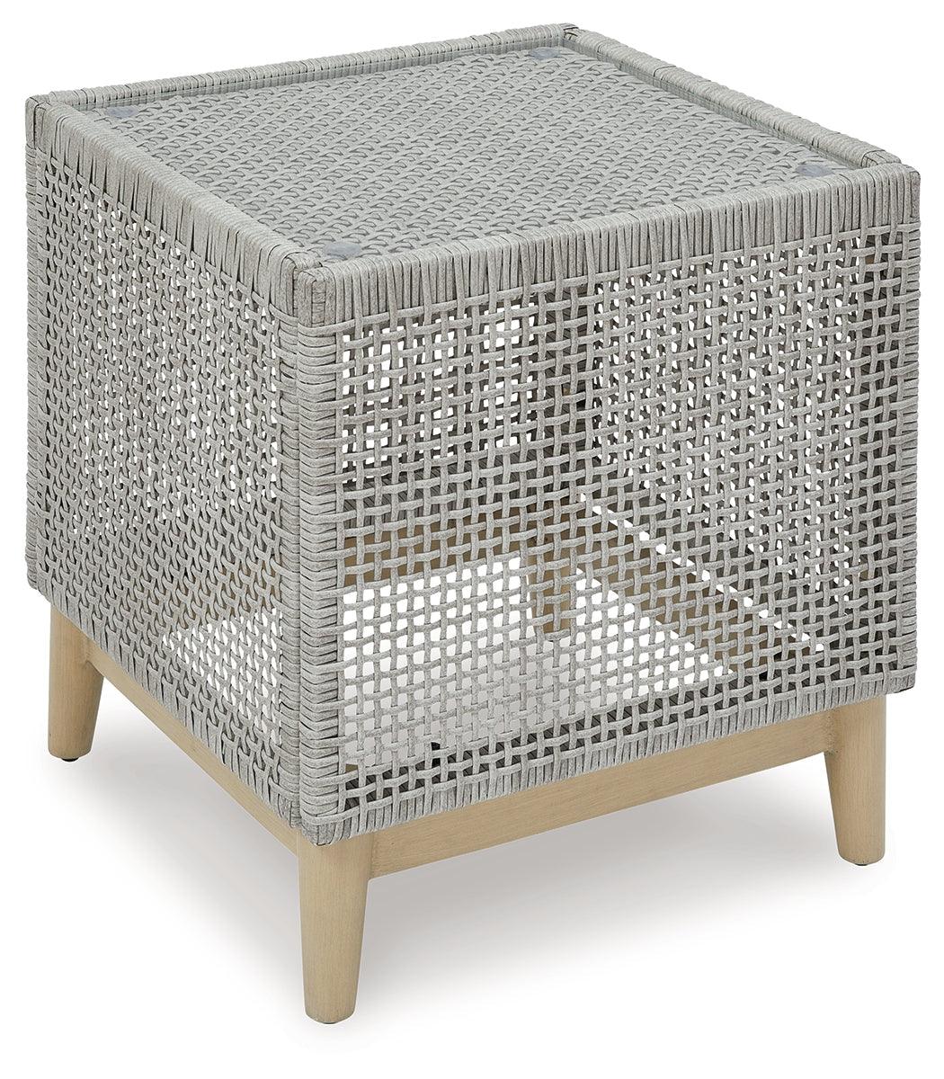 Seton Creek Gray Outdoor End Table by Ashley at Eve Furniture