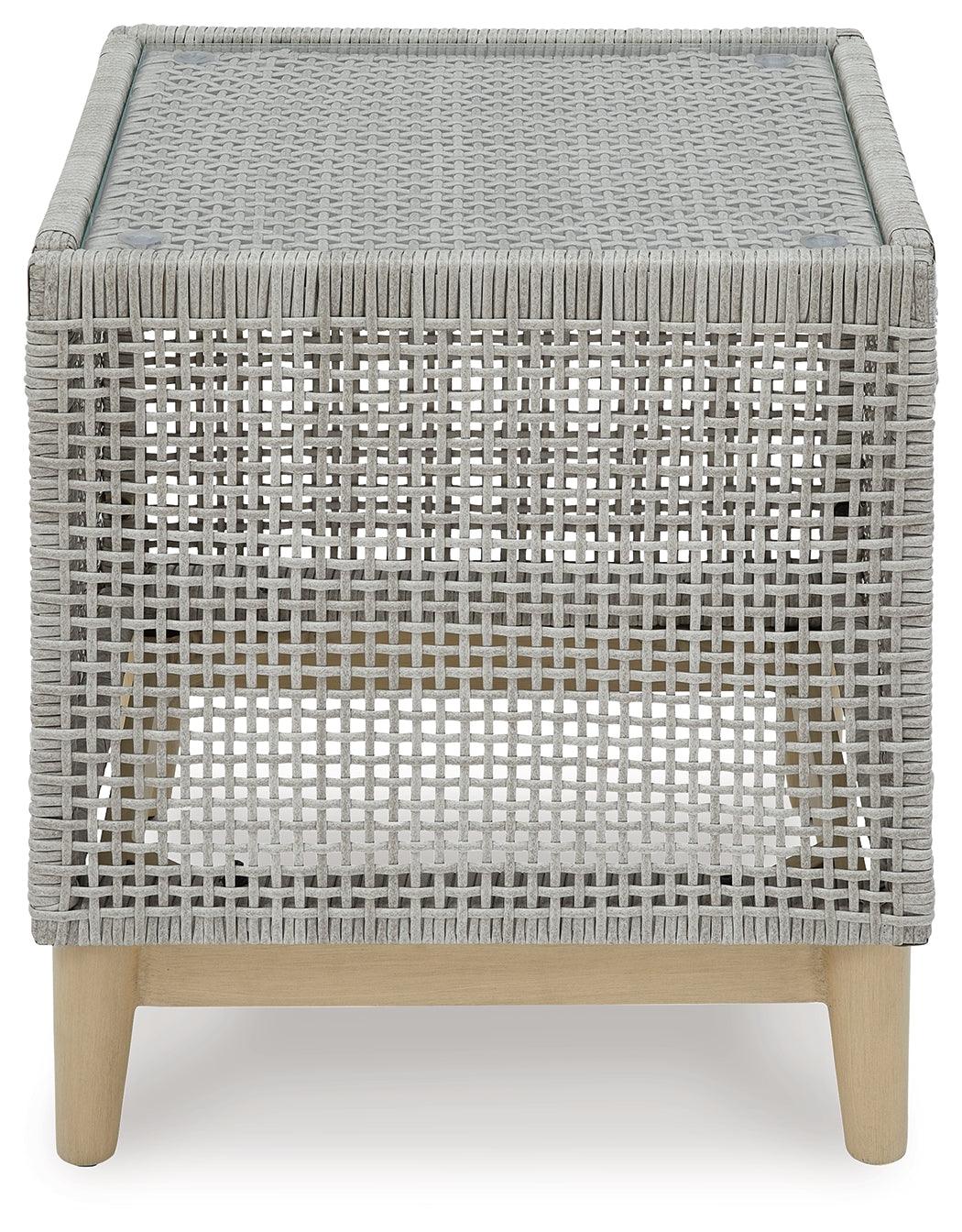 Seton Creek Gray Outdoor End Table by Ashley at Eve Furniture