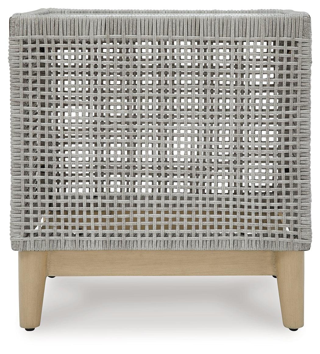 Seton Creek Gray Outdoor End Table by Ashley at Eve Furniture