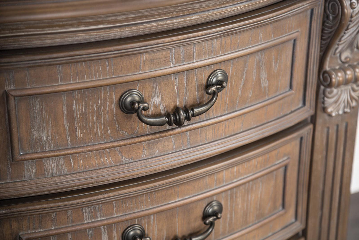 Seven Oaks Weathered Oak Night Stand by Furniture of America at Eve Furniture