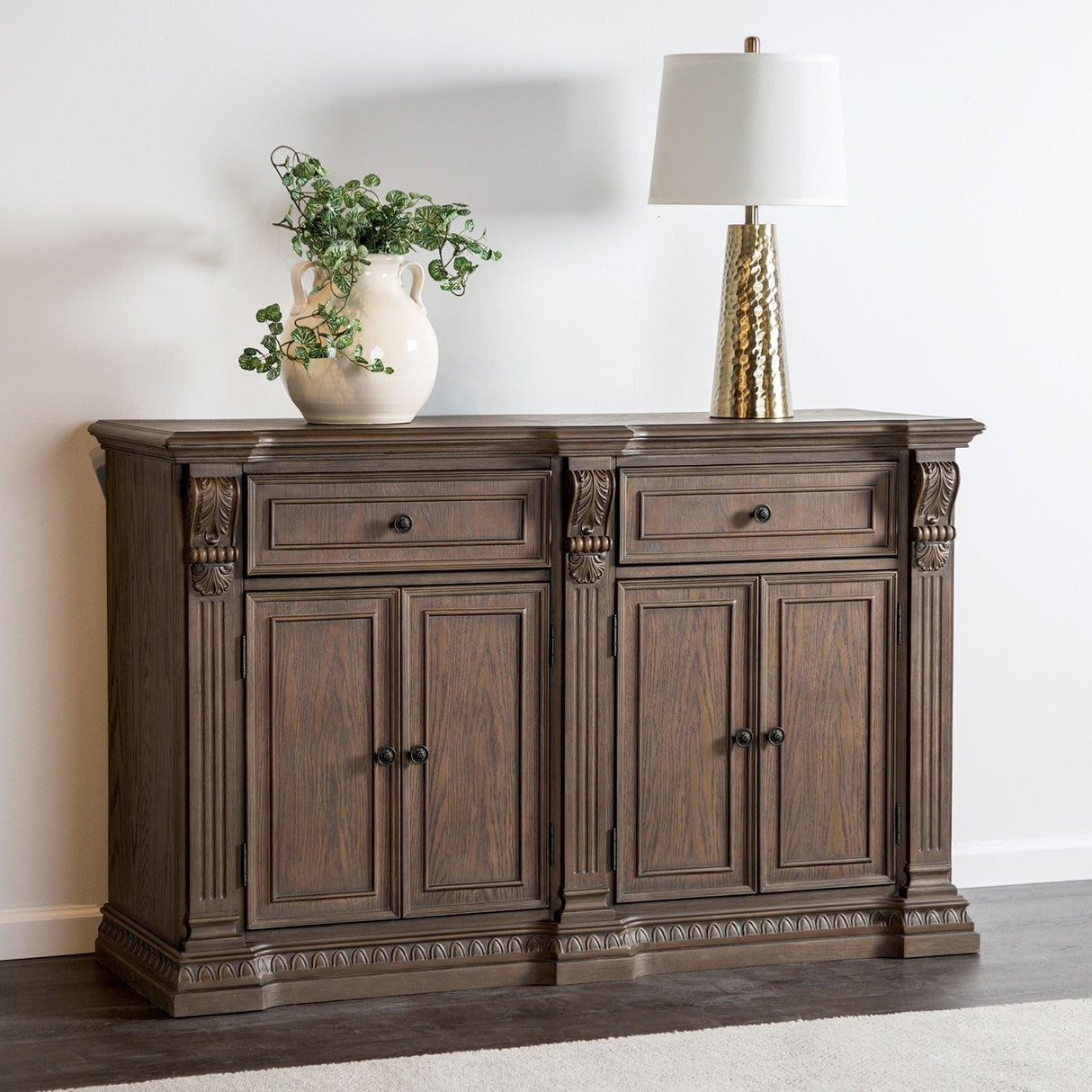 Seven Oaks Weathered Oak Side Board by Furniture of America at Eve Furniture
