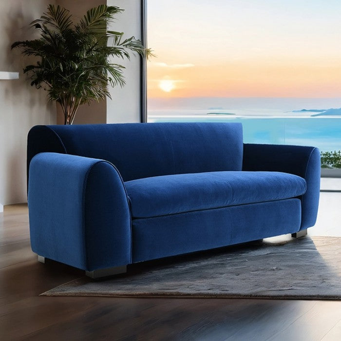 Severo Royal Blue Upholstery Living Room Set by Furniture of America at Eve Furniture