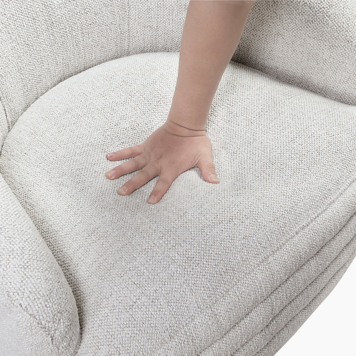 Seville Beige Swivel Chair by Homelegance at Eve Furniture