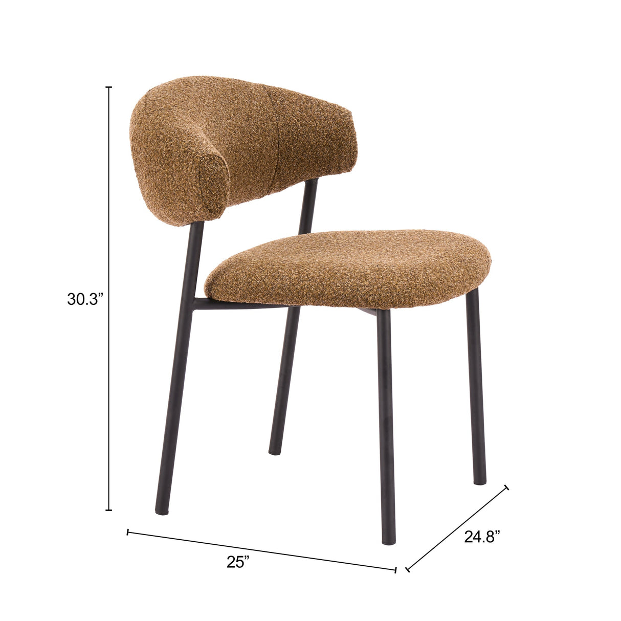 Seville Brown Cork Dining Chair (Set of 2) by Zuomod at Eve Furniture