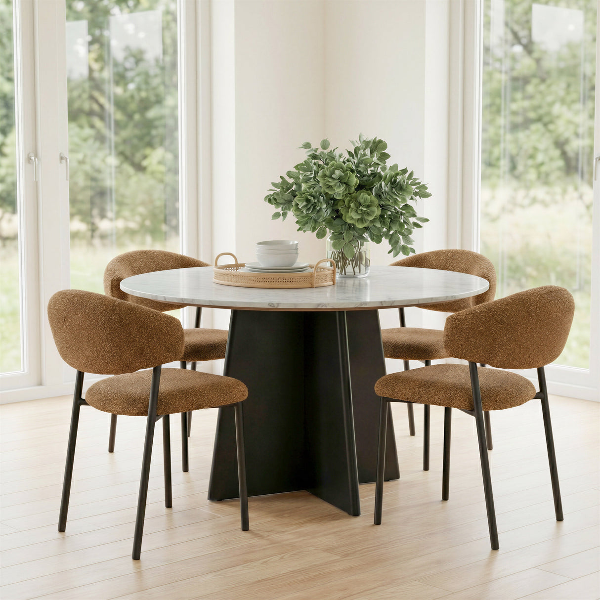 Seville Brown Cork Dining Chair (Set of 2) by Zuomod at Eve Furniture