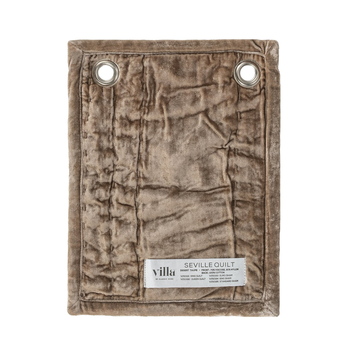 Seville Desert Taupe Quilt Collection by Classic Home at Eve Furniture