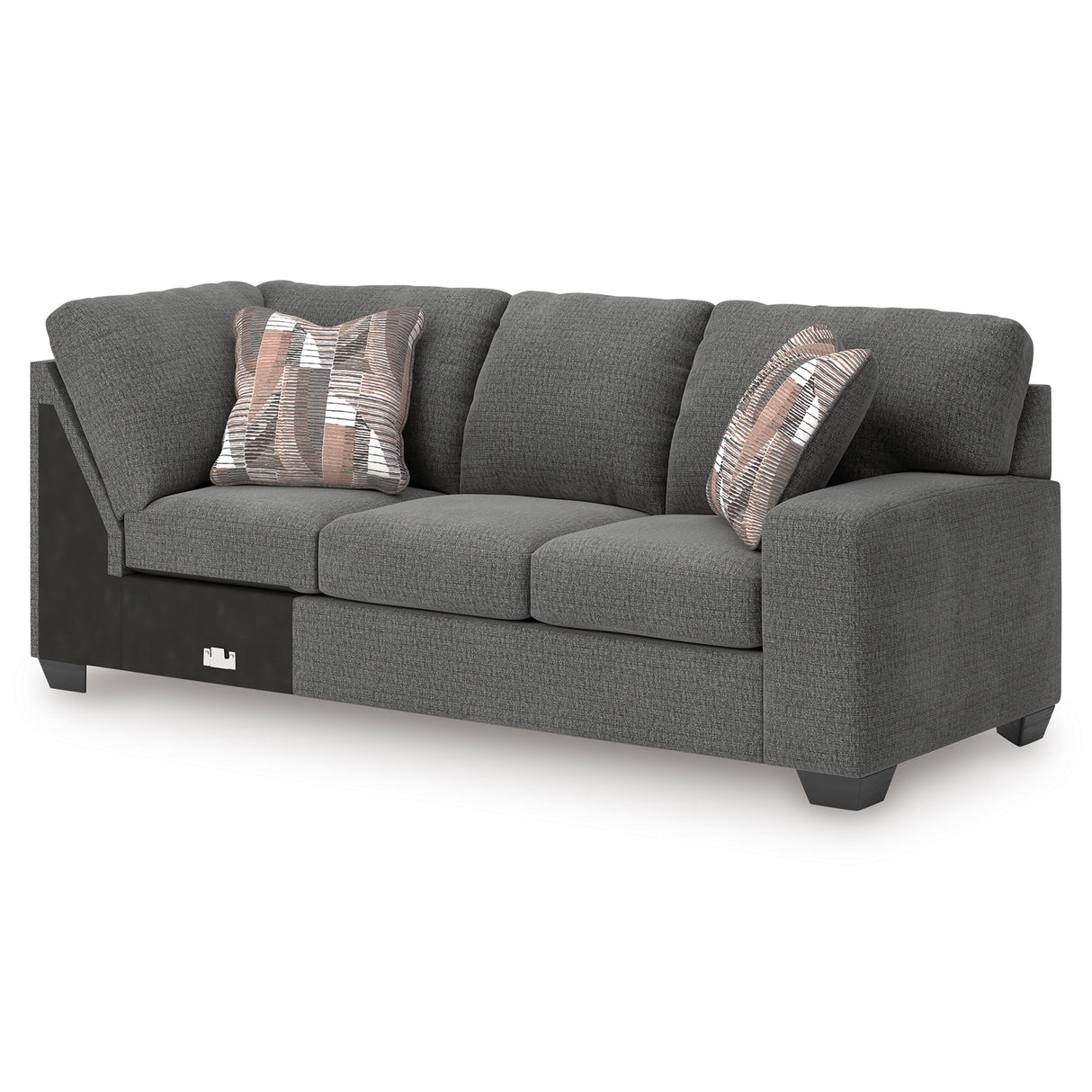 Newellen Greystone 3-Piece Left Arm Facing (Left Arm Facing (LAF)) Chaise Sleeper Sectional by Ashley at Eve Furniture