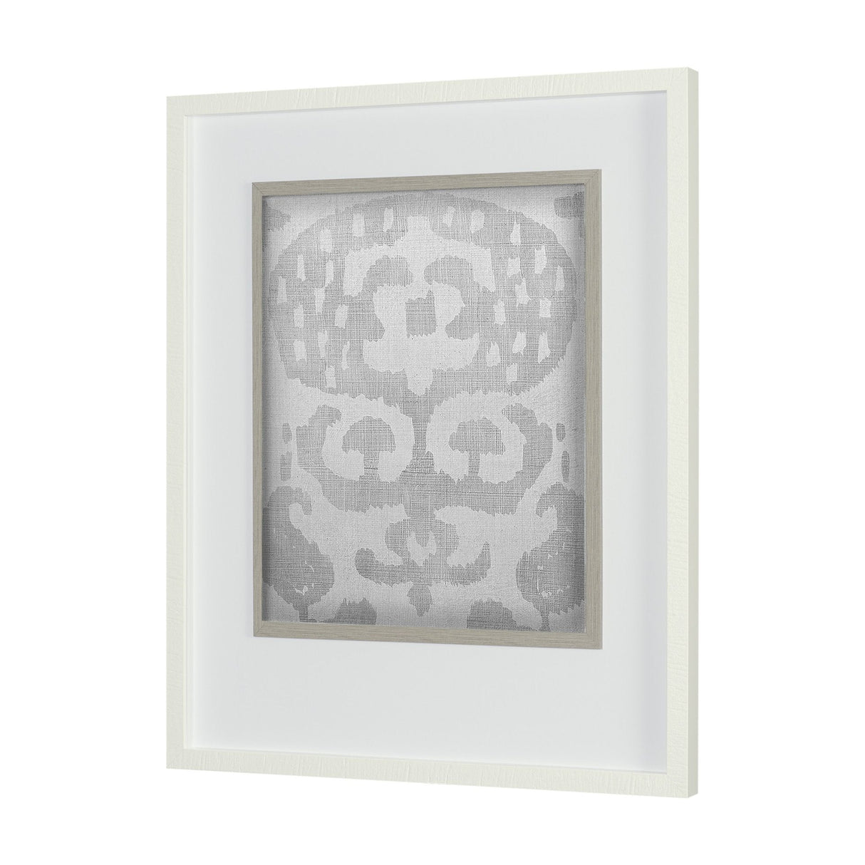 Shadow Ikat I by Chariklia Zarris a Hand Embellished Textured Framed Art Print Matted under Glass by Mercana at Eve Furniture