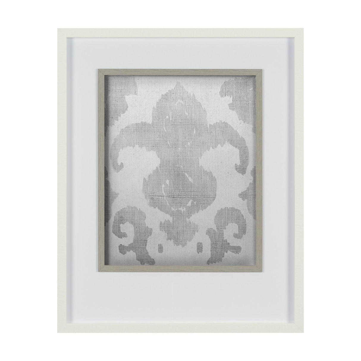 Shadow Ikat II by Chariklia Zarris a Hand Embellished Textured Framed Art Print Matted under Glass by Mercana at Eve Furniture