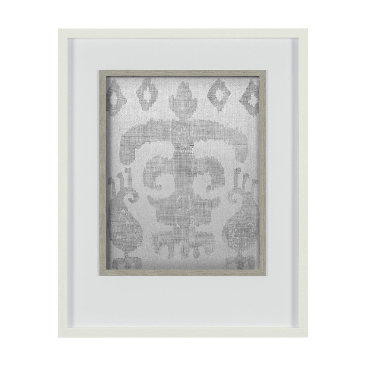Shadow Ikat III by Chariklia Zarris a Hand Embellished Textured Framed Art Print Matted under Glass by Mercana at Eve Furniture