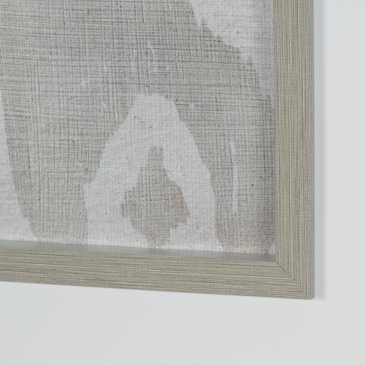 Shadow Ikat V by Chariklia Zarris a Hand Embellished Textured Framed Art Print Matted under Glass by Mercana at Eve Furniture