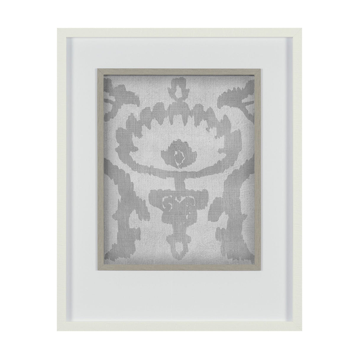 Shadow Ikat VI by Chariklia Zarris a Hand Embellished Textured Framed Art Print Matted under Glass by Mercana at Eve Furniture