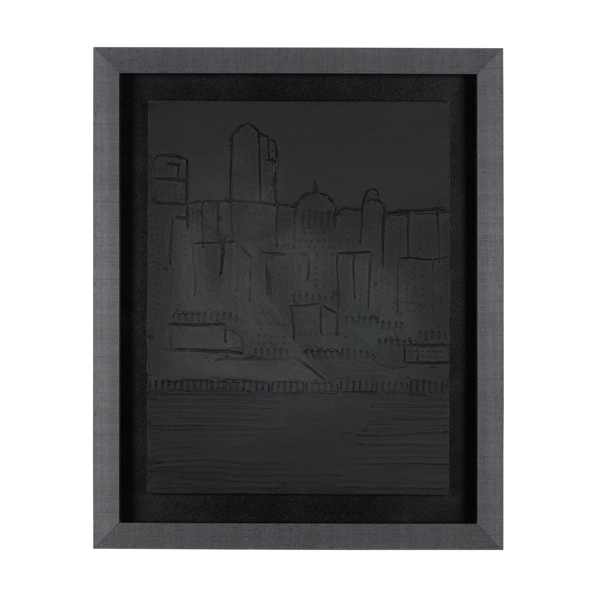 Shadow of the City I by Mercana Studio Hand Embellished Textured Framed Art Print Matted under Glass by Mercana at Eve Furniture