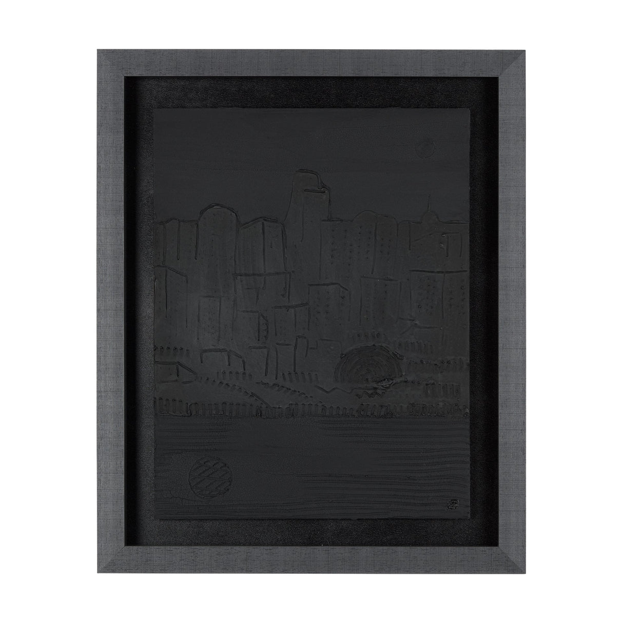 Shadow of the City II by Mercana Studio Hand Embellished Textured Framed Art Print Matted under Glas by Mercana at Eve Furniture