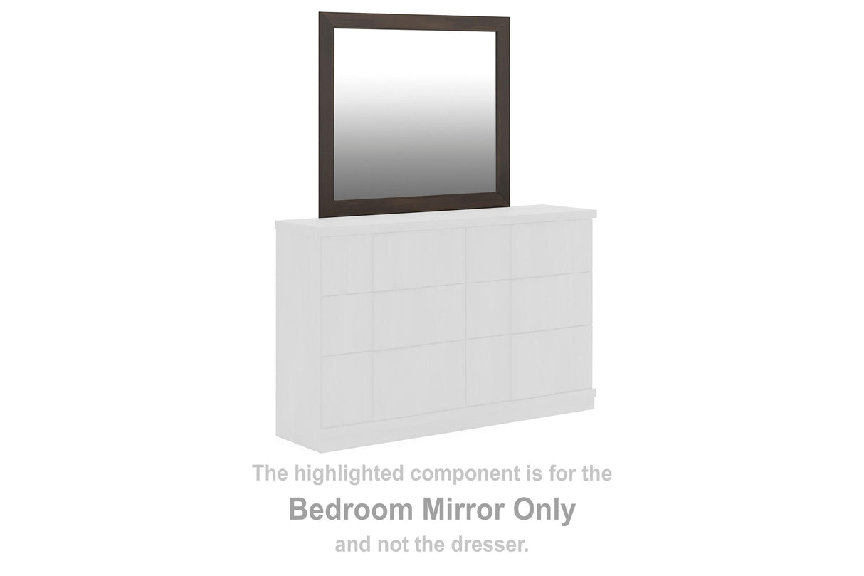 Shaehartin Dark Brown Bedroom Mirror
