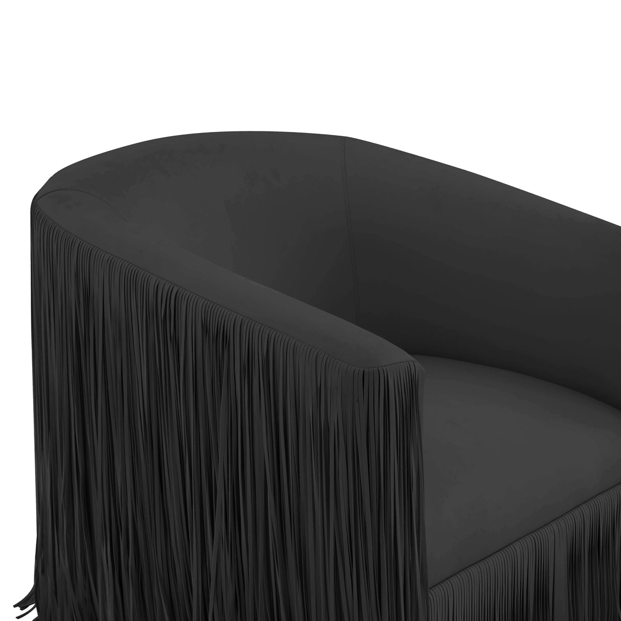 Shag Me Performance Vegan Leather Swivel Chair by TOV Furniture at Eve Furniture
