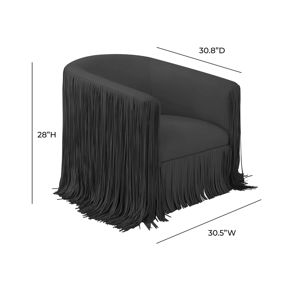 Shag Me Performance Vegan Leather Swivel Chair by TOV Furniture at Eve Furniture