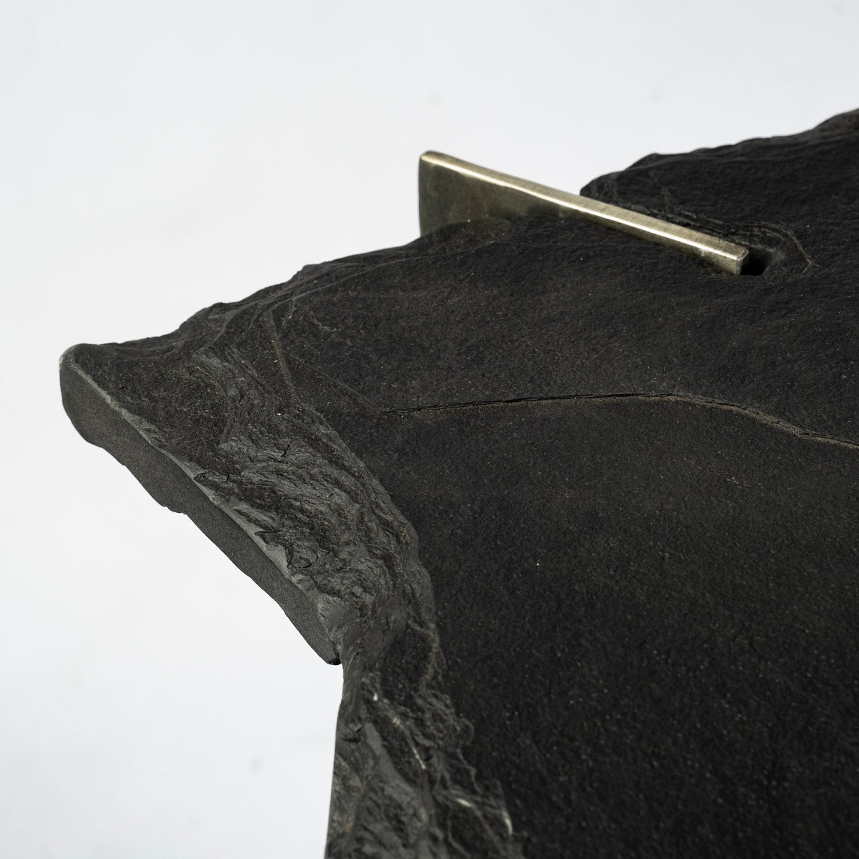 Shale III Black Live-Edge Slate and Iron Console Table by Mercana at Eve Furniture