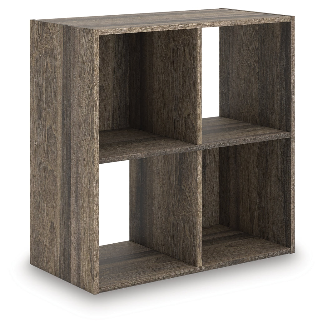 Shallifer Brown Four Cube Organizer by Ashley at Eve Furniture