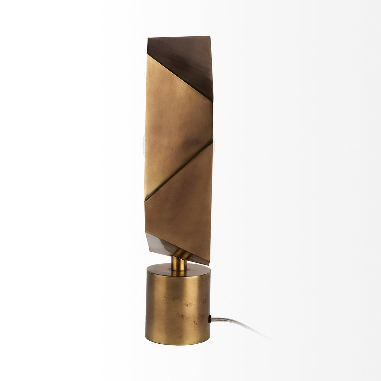 Shamir Gold Geometric Metal Table Lamp by Mercana at Eve Furniture