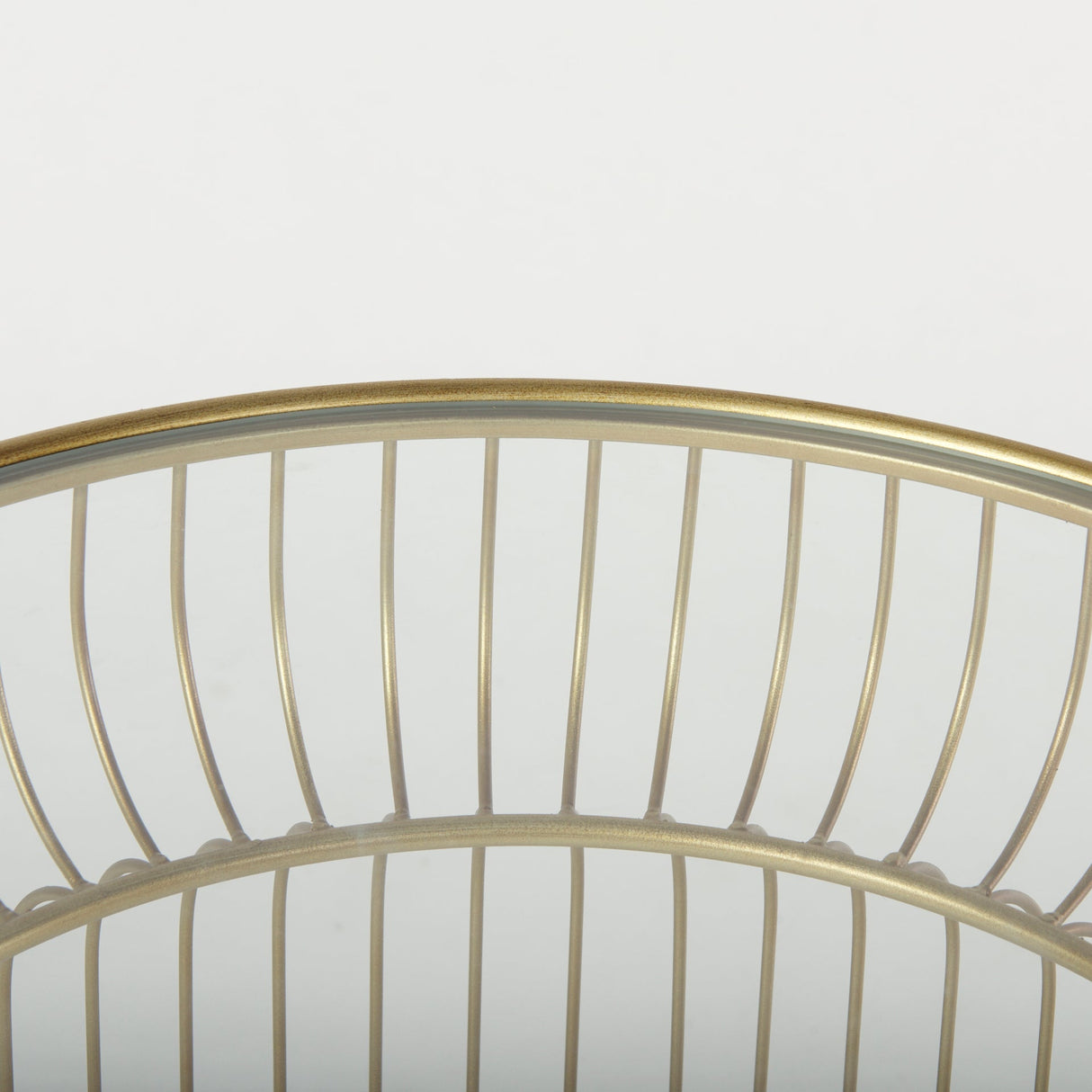 Shani Set of 2 Round, Gold Metal w/ Glass Accent Tables by Mercana at Eve Furniture
