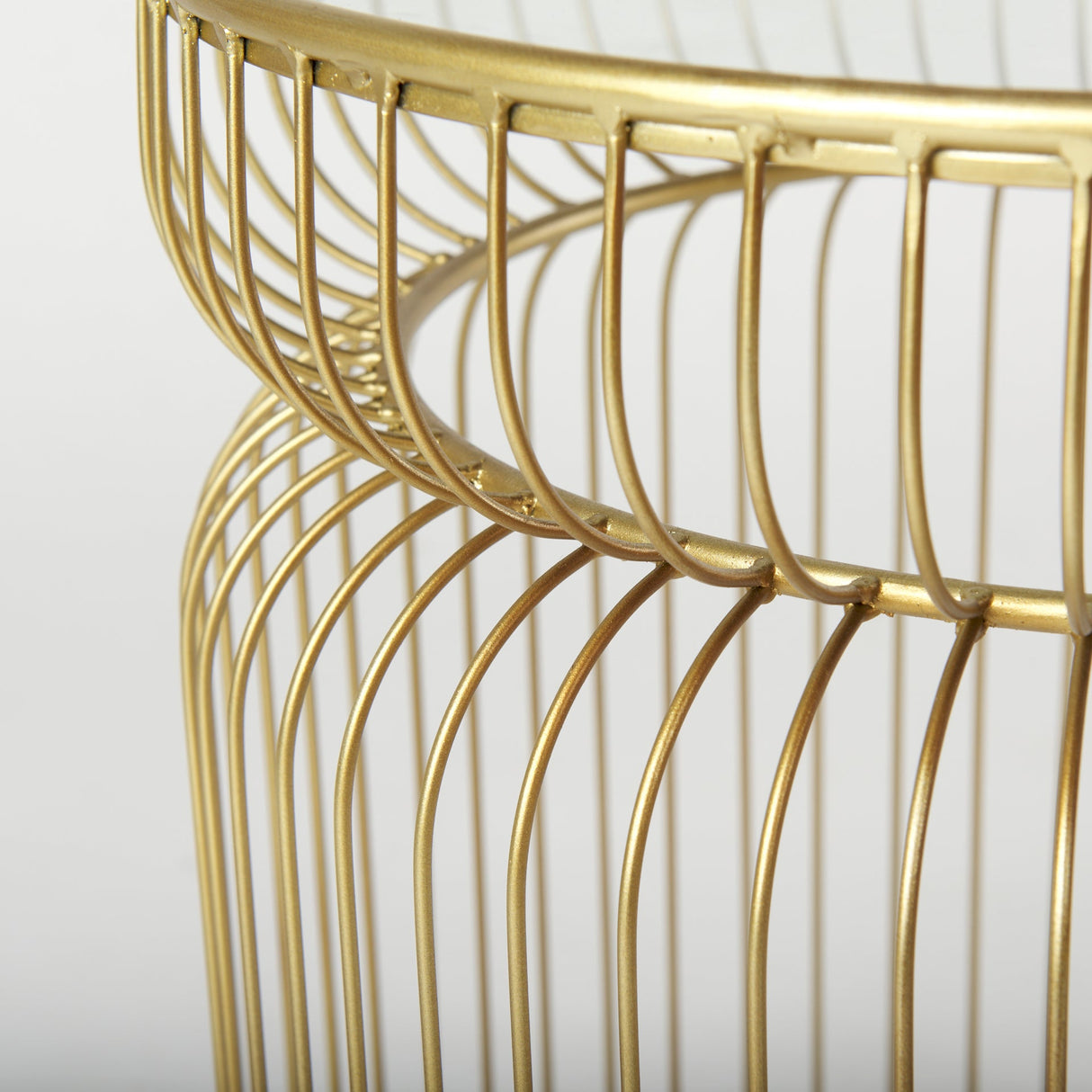 Shani Set of 2 Round, Gold Metal w/ Glass Accent Tables by Mercana at Eve Furniture
