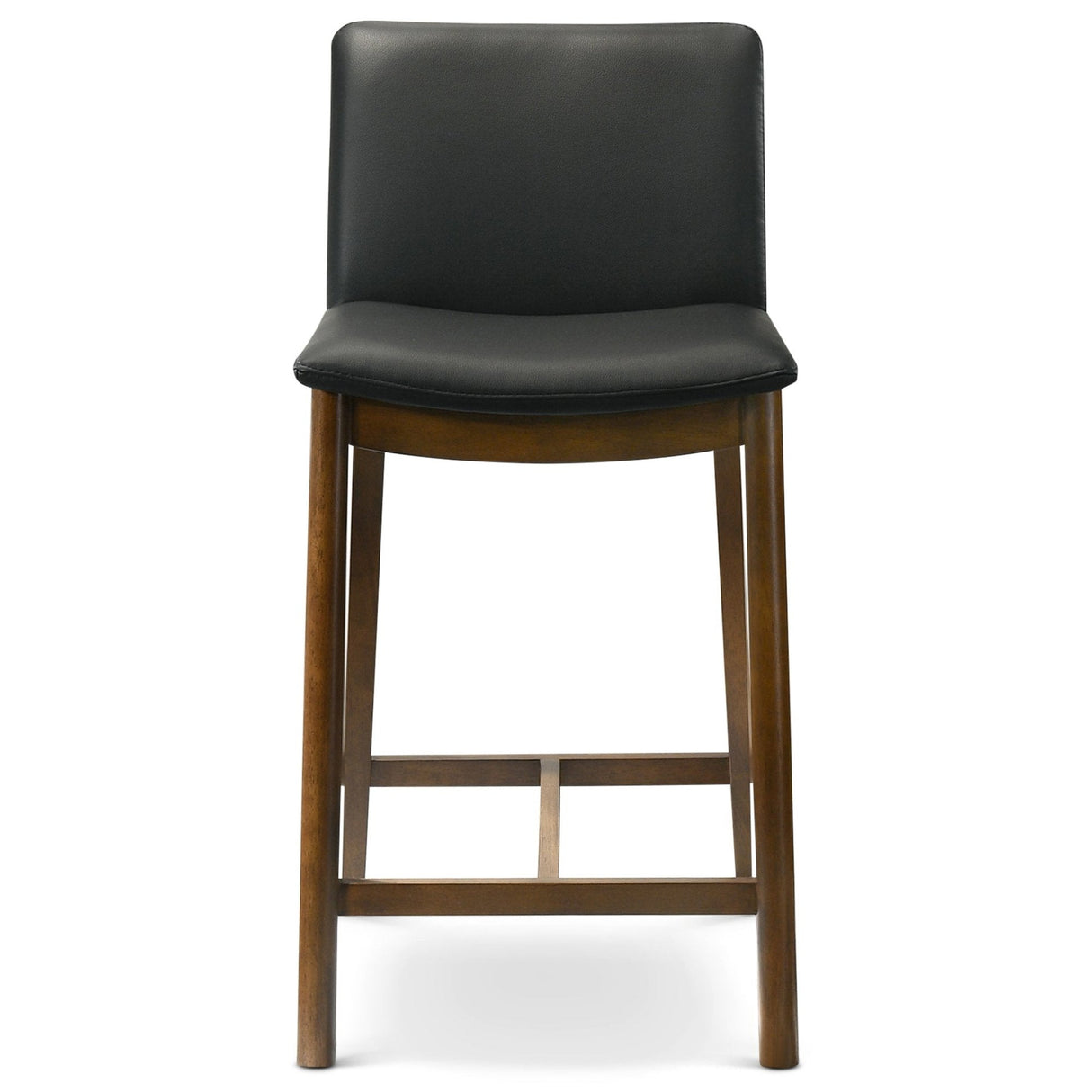 Shannon Counter Chair In Black Vegan Leather by Ashcroft Imports at Eve Furniture