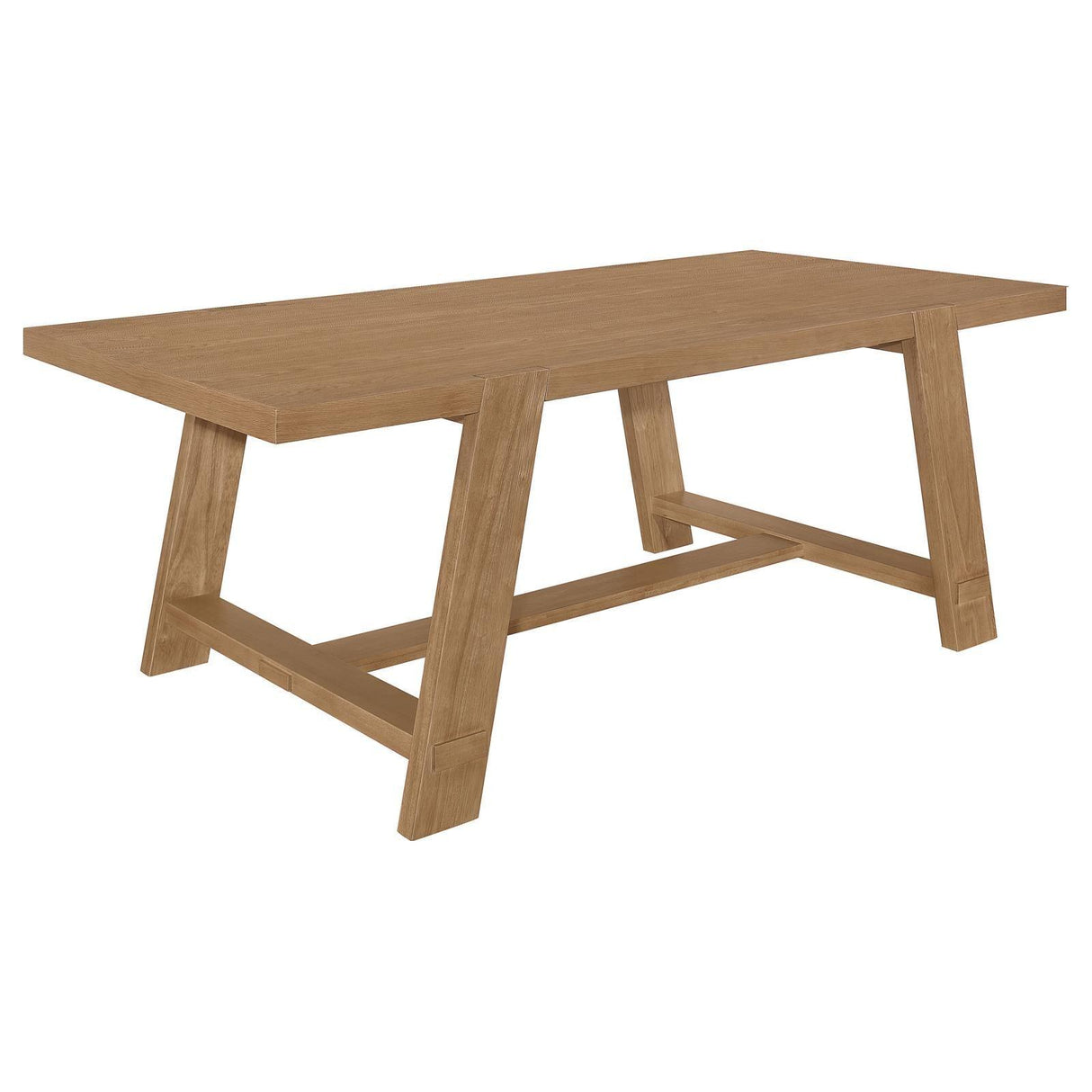 Sharon Blue and Brown Rectangular Trestle Base Dining Table by Coaster at Eve Furniture