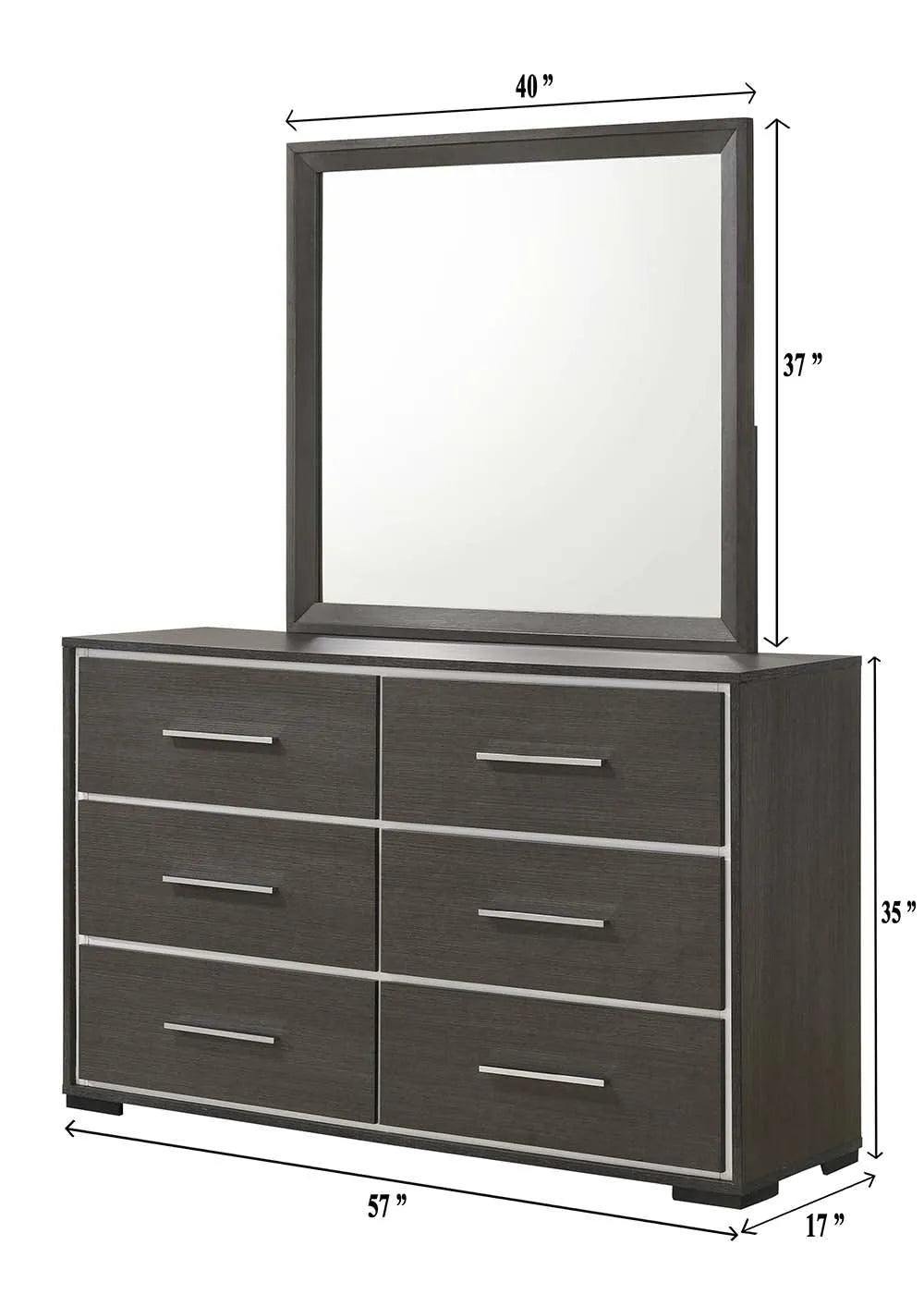 Sharpe Brown Mirror by Crown Mark at Eve Furniture