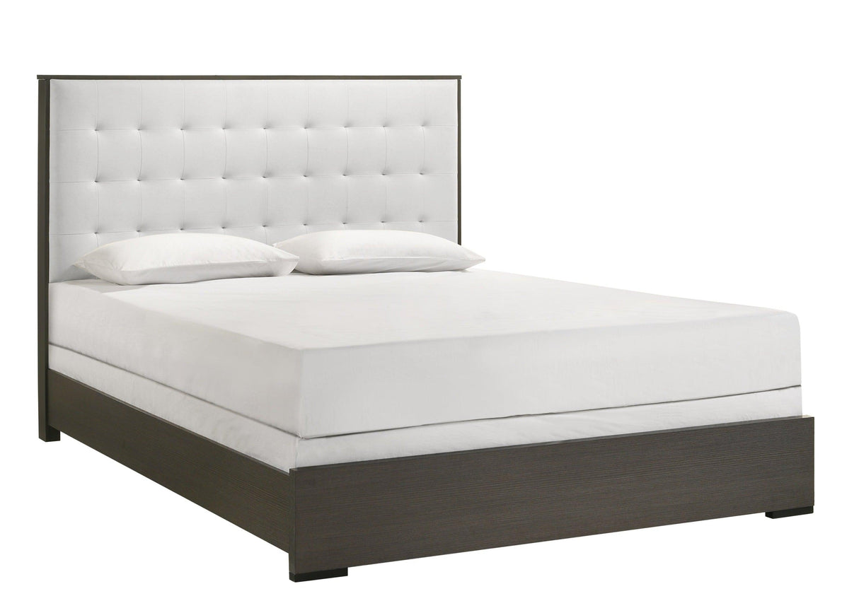Sharpe Brown Twin Upholstered Panel Bed by Crown Mark at Eve Furniture