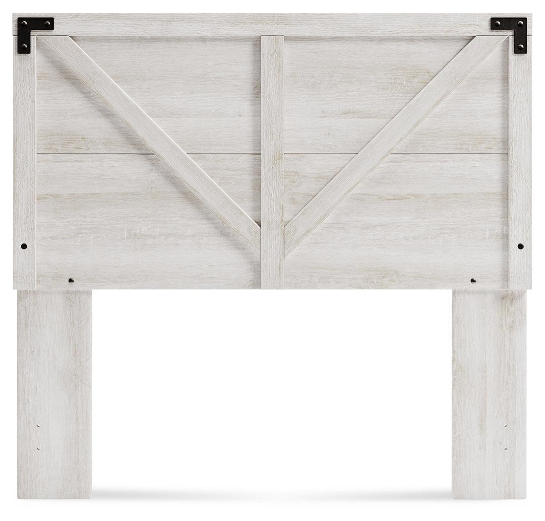 Shawburn Full Panel Headboard Bed with Dresser and 2 Nightstands in Whitewash by Ashley at Eve Furniture