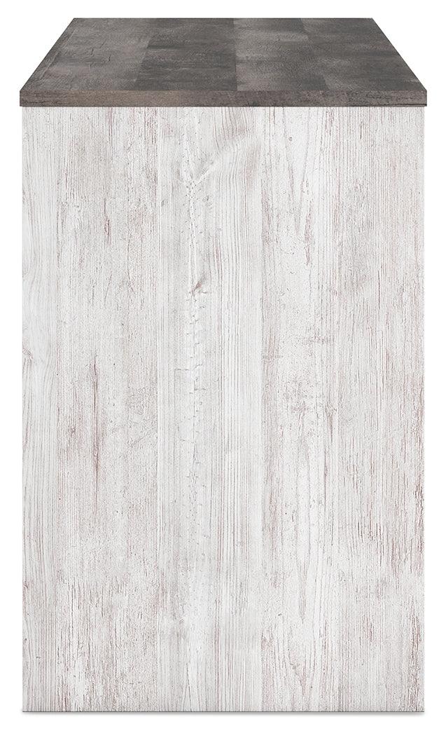 Shawburn White/Dark Charcoal Gray 54" Home Office Desk by Ashley at Eve Furniture