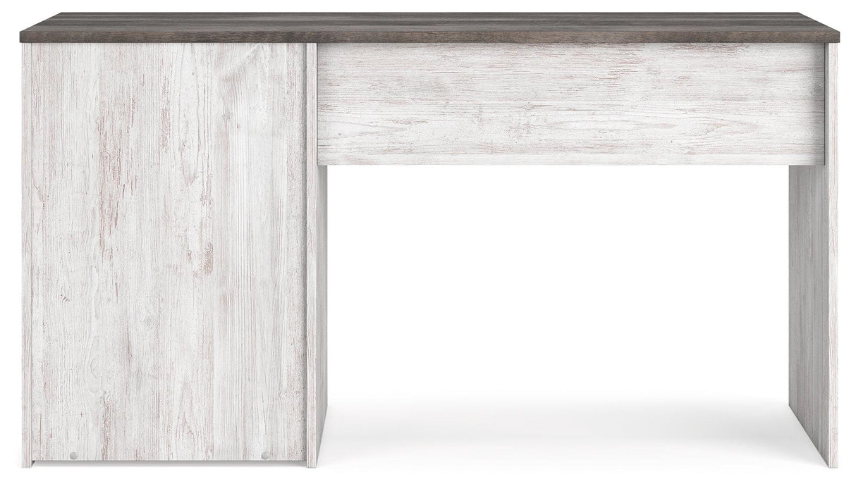 Shawburn White/Dark Charcoal Gray 54" Home Office Desk by Ashley at Eve Furniture