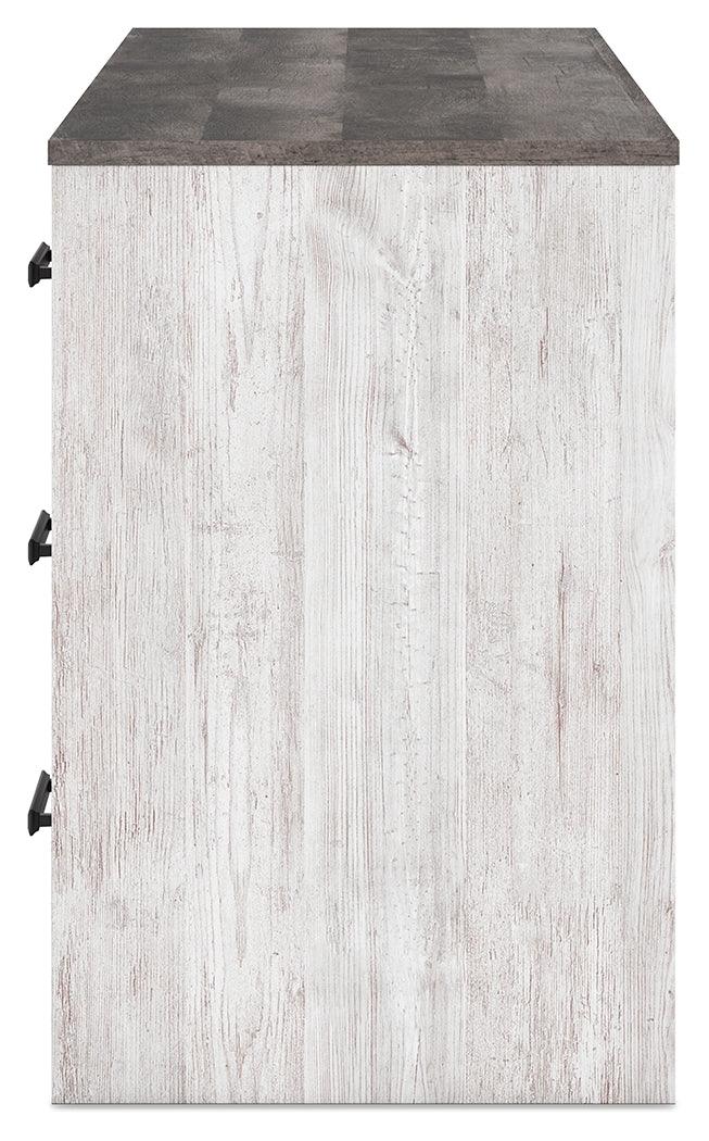 Shawburn White/Dark Charcoal Gray 54" Home Office Desk by Ashley at Eve Furniture