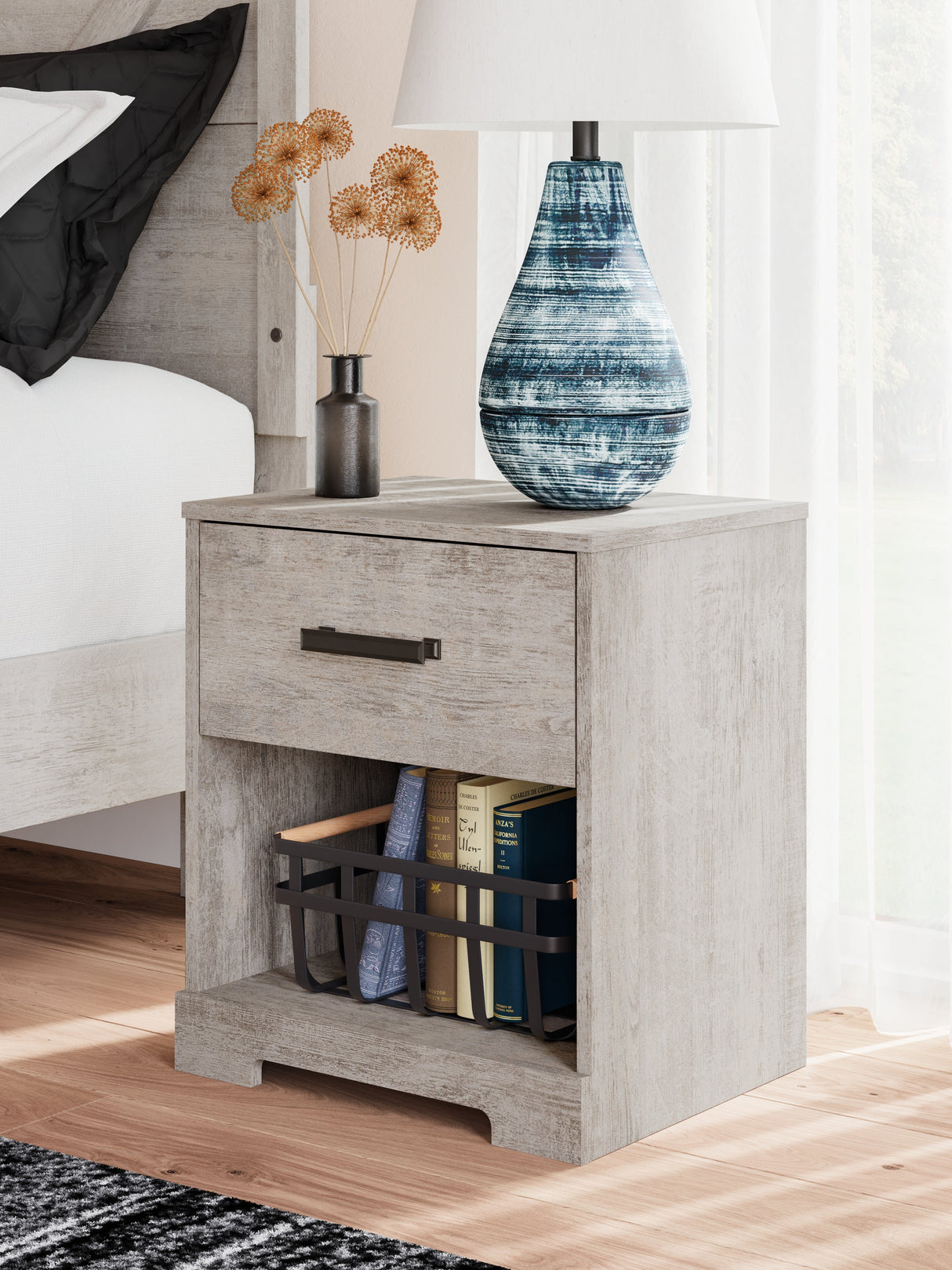 Shawburn Whitewash Crossbuck Youth Platform Bedroom Set by Ashley at Eve Furniture