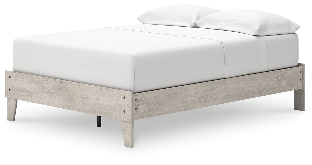 Shawburn Whitewash Full Platform Base Bed by Ashley at Eve Furniture