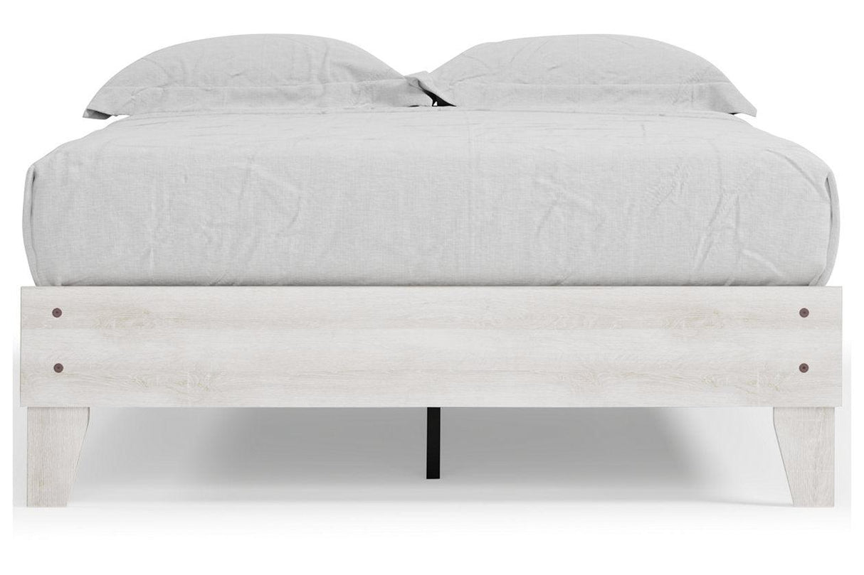Shawburn Whitewash Full Platform Bed by Ashley at Eve Furniture