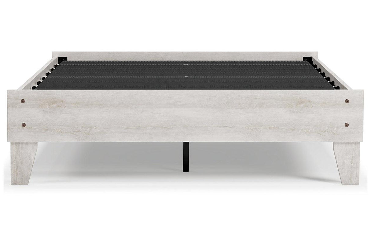 Shawburn Whitewash Full Platform Bed by Ashley at Eve Furniture