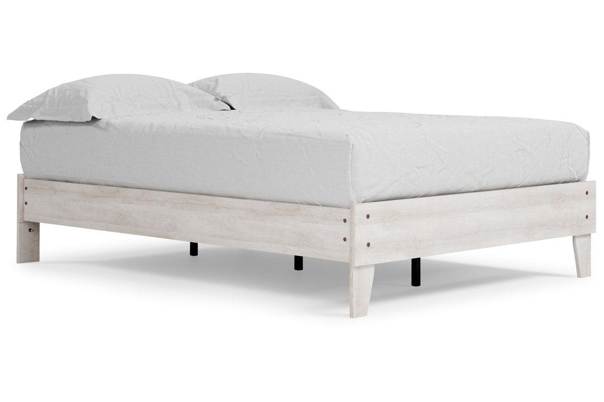 Shawburn Whitewash Full Platform Bed by Ashley at Eve Furniture