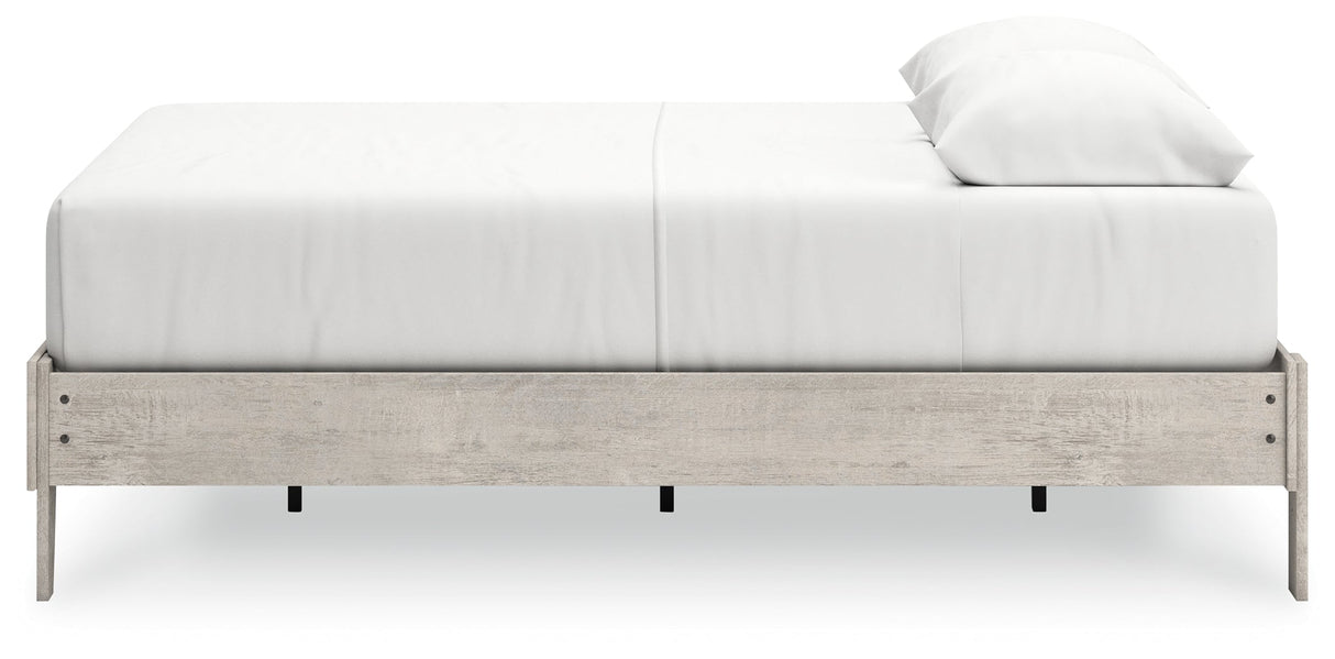 Shawburn Whitewash Queen Platform Base Bed by Ashley at Eve Furniture