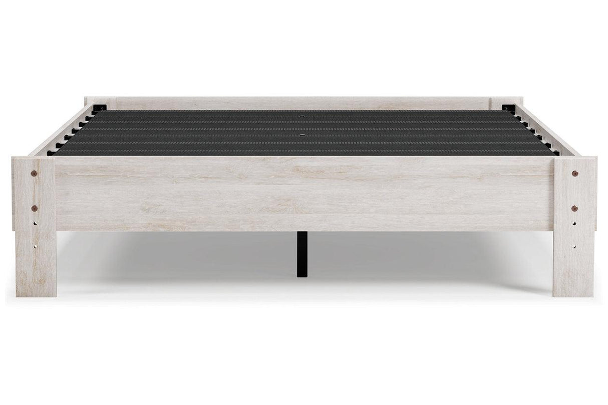 Shawburn Whitewash Queen Platform Bed by Ashley at Eve Furniture
