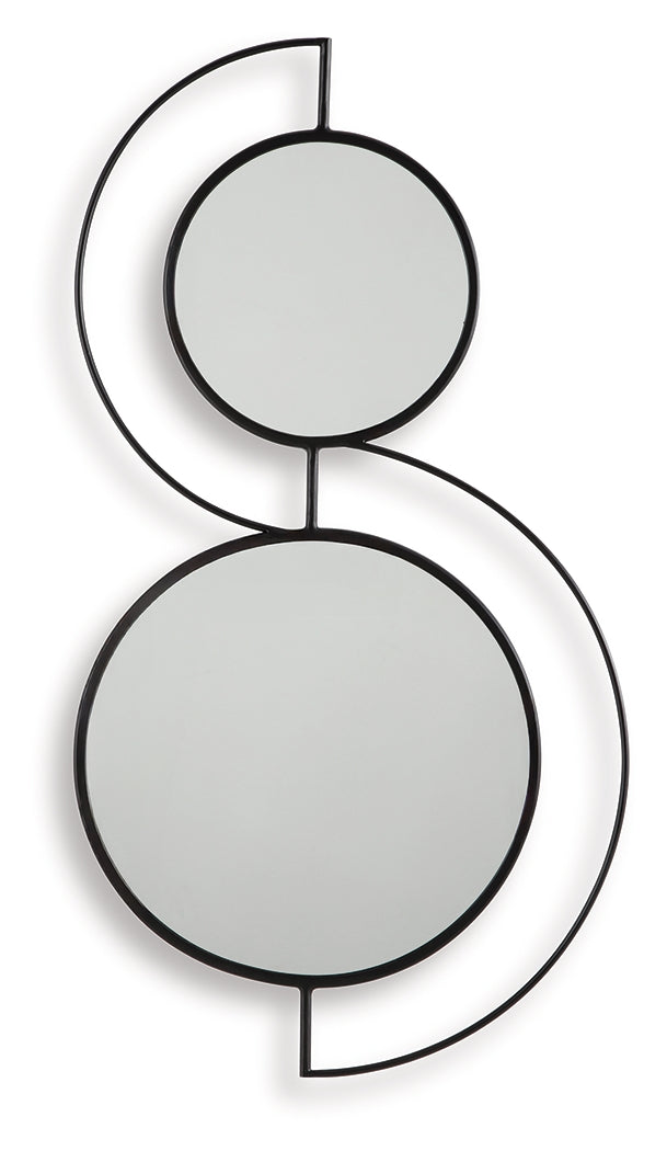 Shayham Black Accent Mirror by Ashley at Eve Furniture