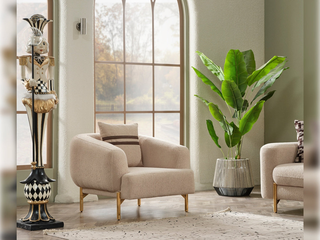 Shelby Beige 4-pieces Livingroom Set