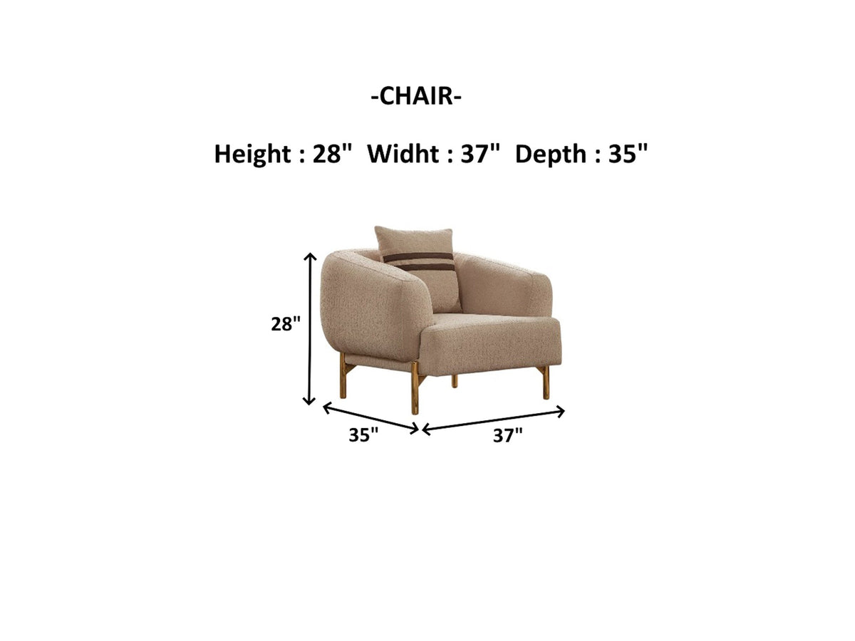 Shelby Beige 4-pieces Livingroom Set
