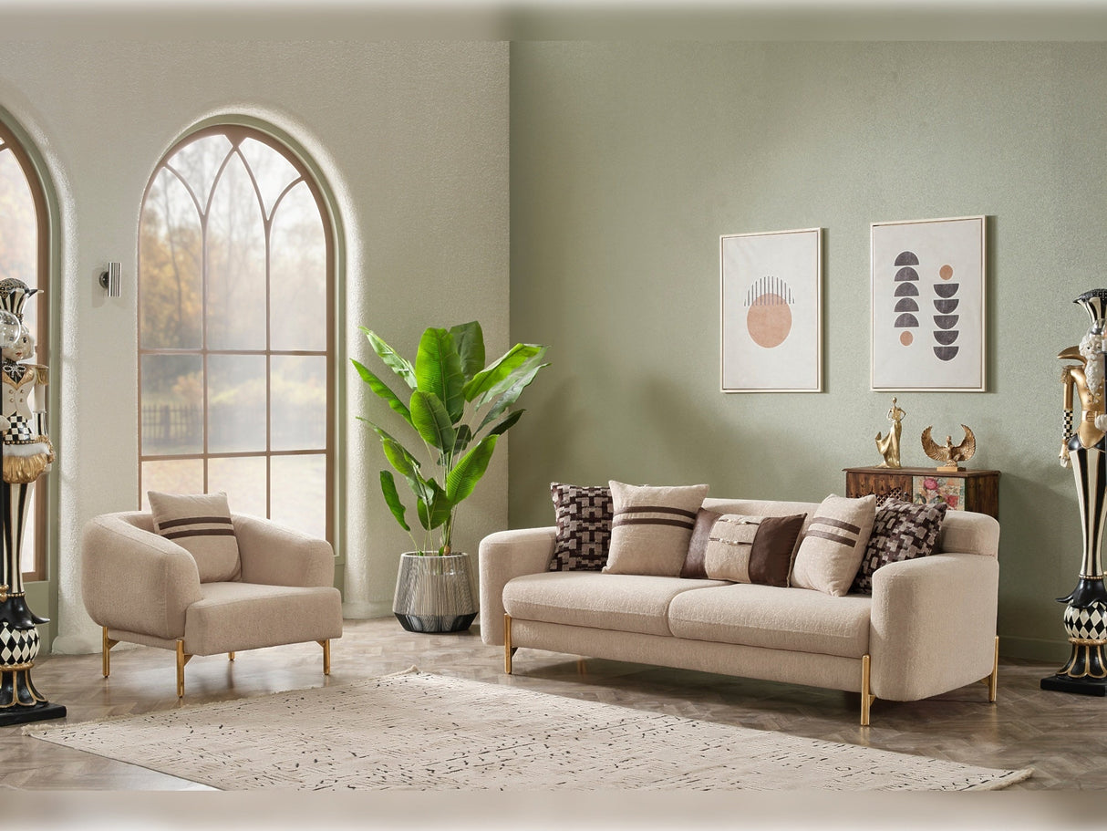 Shelby Beige 4-pieces Livingroom Set