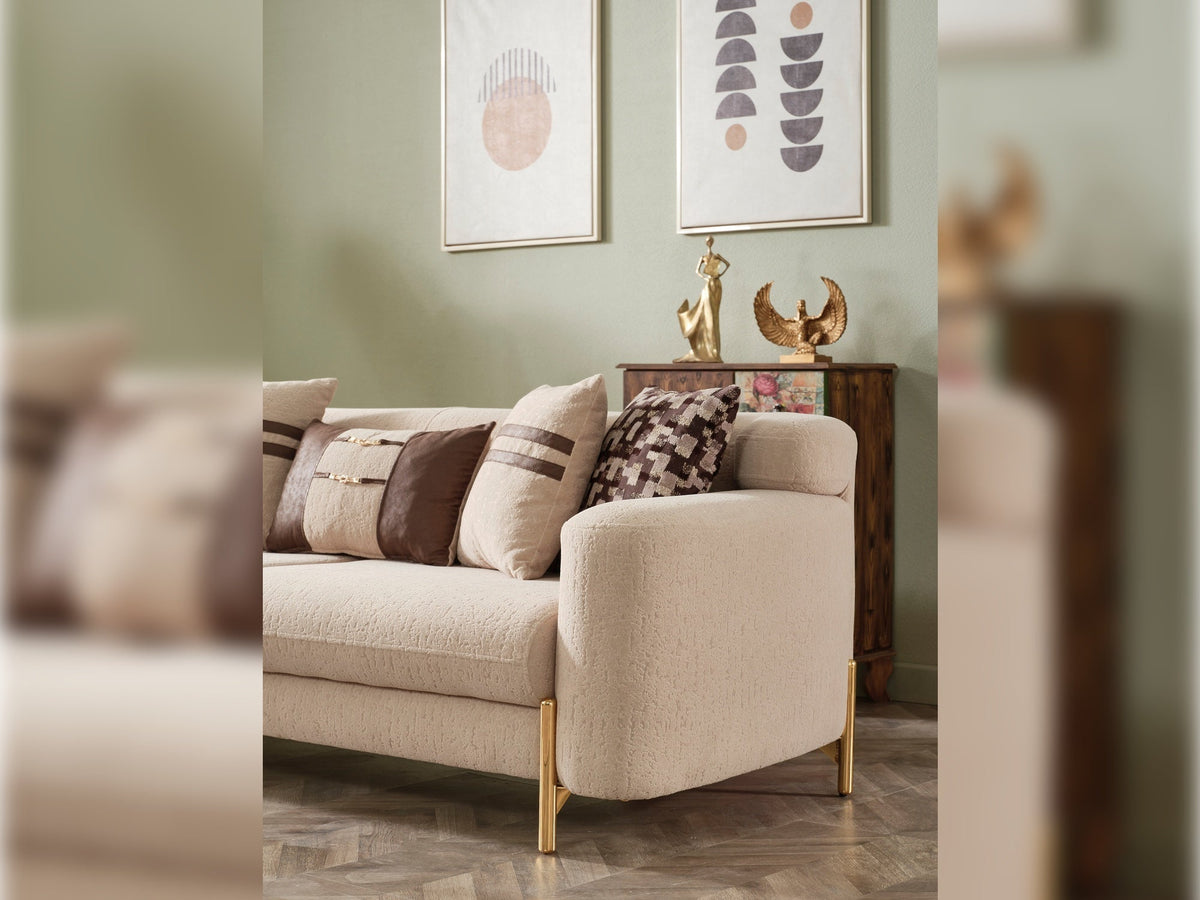 Shelby Beige 4-pieces Livingroom Set