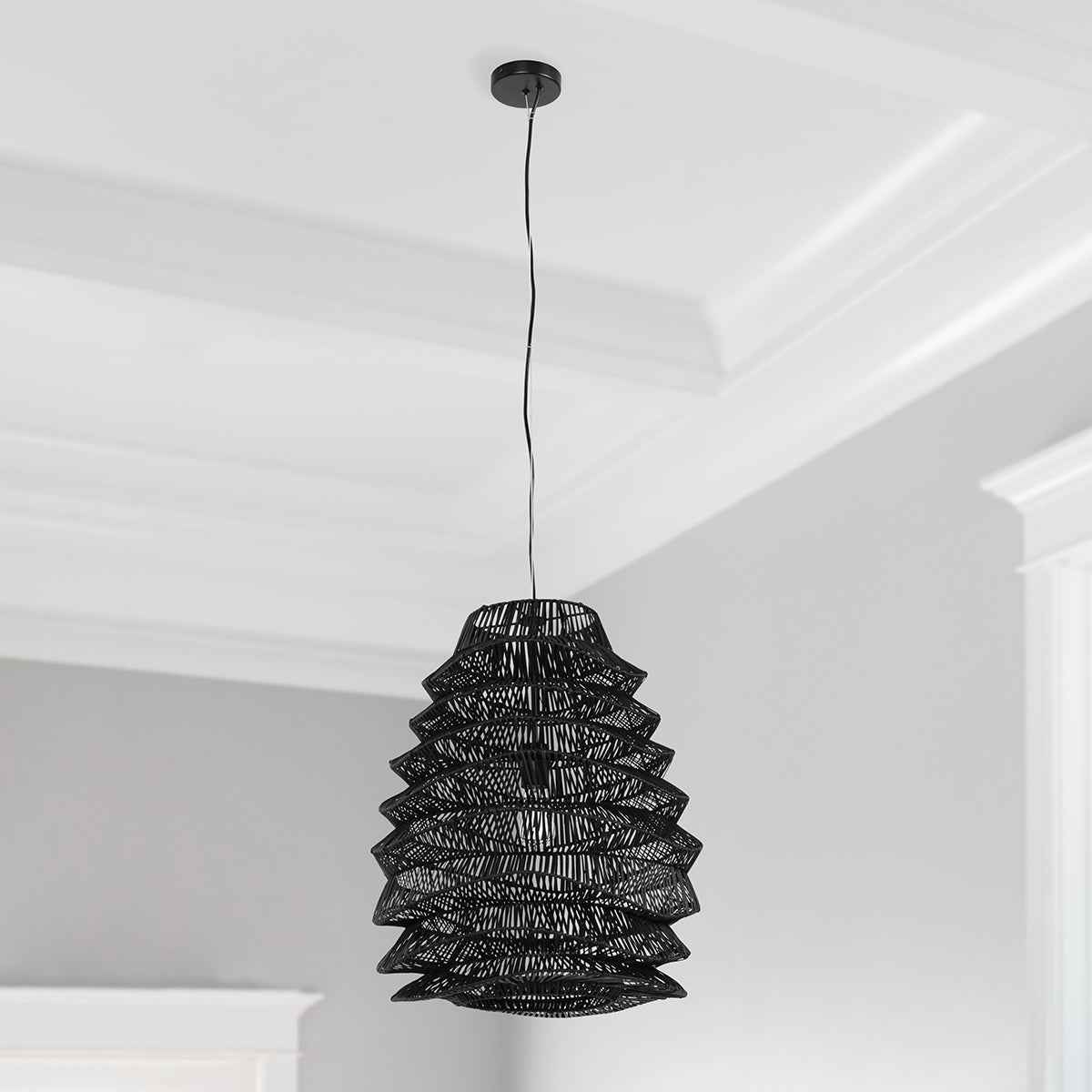 Shelly Pendant Black Pendant Lamp by Classic Home at Eve Furniture