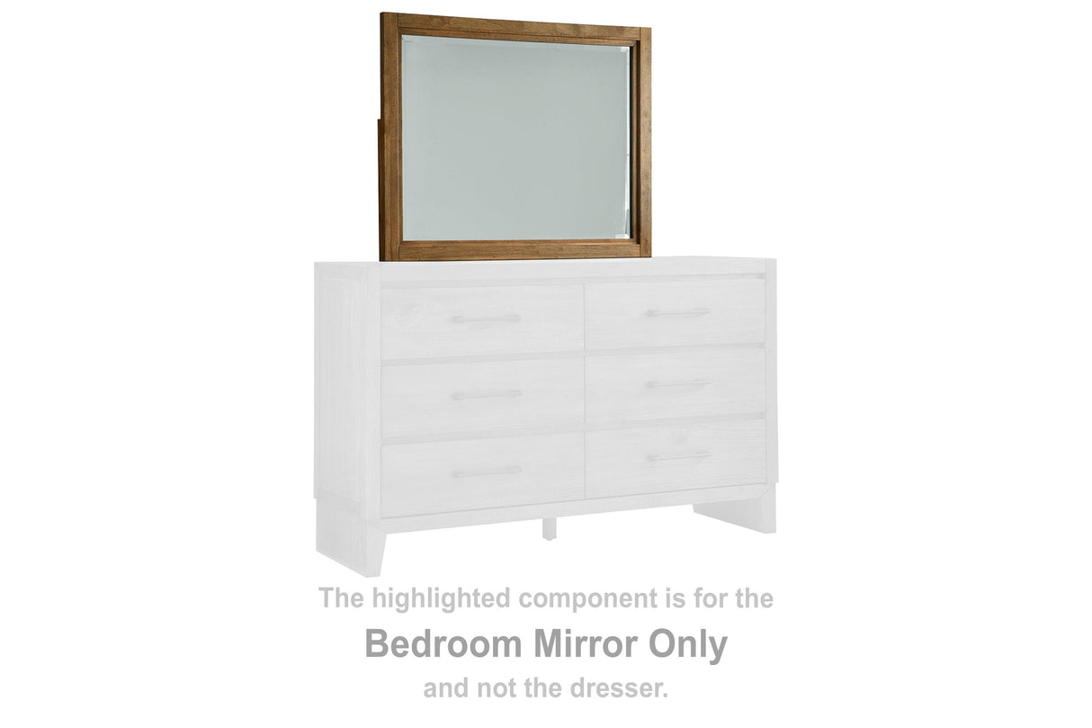 Sherbana Light Brown Bedroom Mirror by Ashley at Eve Furniture